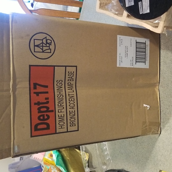 2pk Better Homes & Garden bronze finish lamp base 13.5 in. tall NWT - Picture 6 of 6